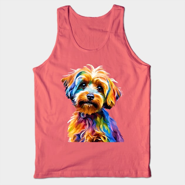 Pop-Art Yorkipoo Impressionism Tank Top by Doodle and Things